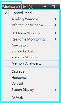 Select Memory Analyzer from the Window menu