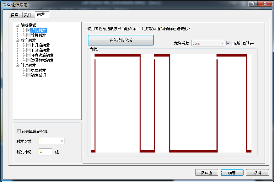 圈选波形区域视图