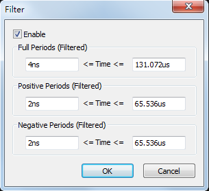 Condition parameter setting window