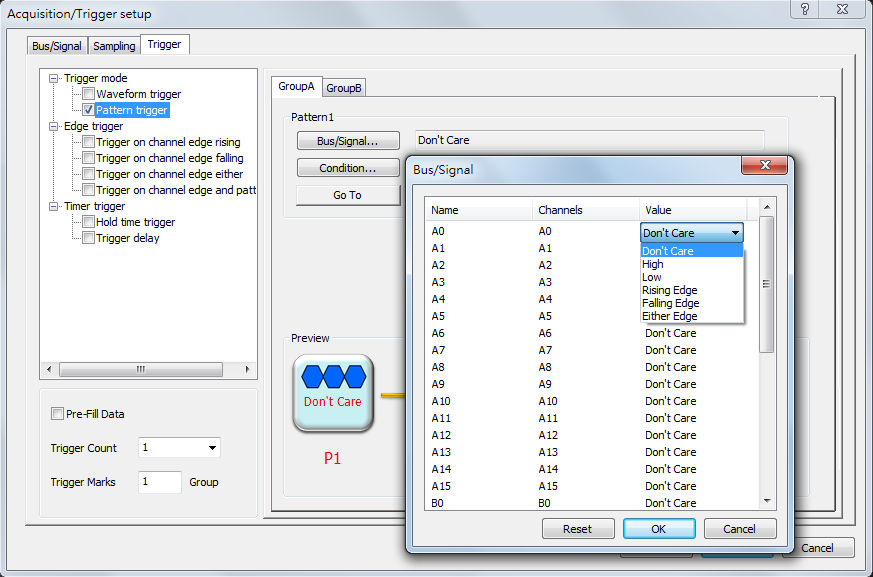 Bus/Signal dialog box