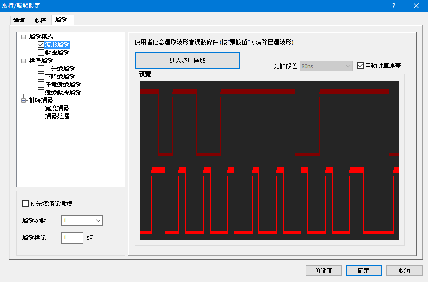 圖二: 圈選波形區域視圖